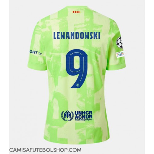 Camisa de time de futebol Barcelona Robert Lewandowski #9 Replicas 3º Equipamento 2024-25 Manga Curta